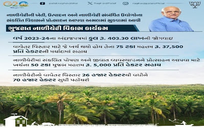 Gujarat Government has implemented “Gujarat Coconut Development Programme”