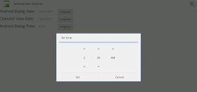 Android DatePickerDialog TimePickerDialog and CalendarView widget