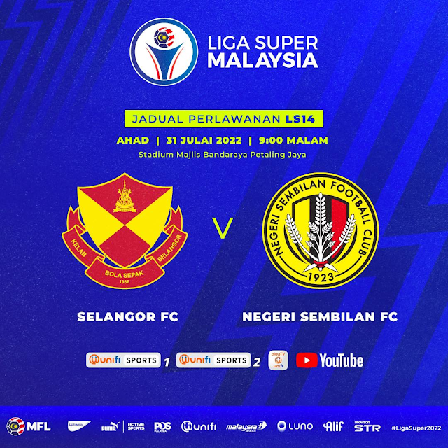 Live Streaming Selangor vs Negeri Sembilan 31.7.2022