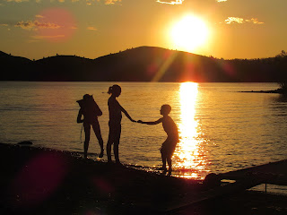 children on the beach