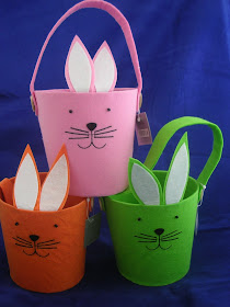 felt bunny Easter baskets