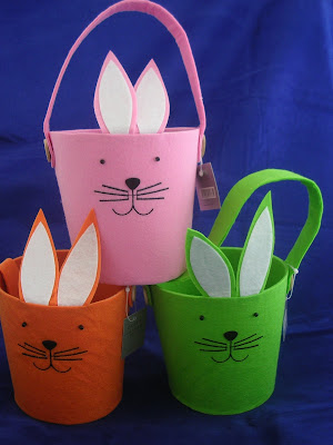 felt bunny Easter baskets