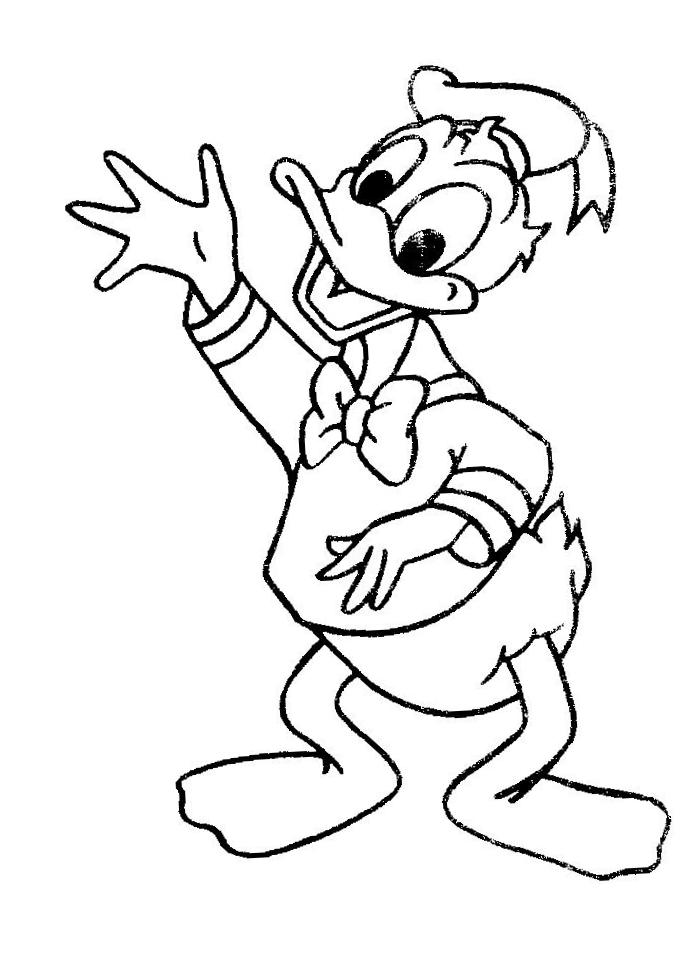 free disney donald duck coloring pages