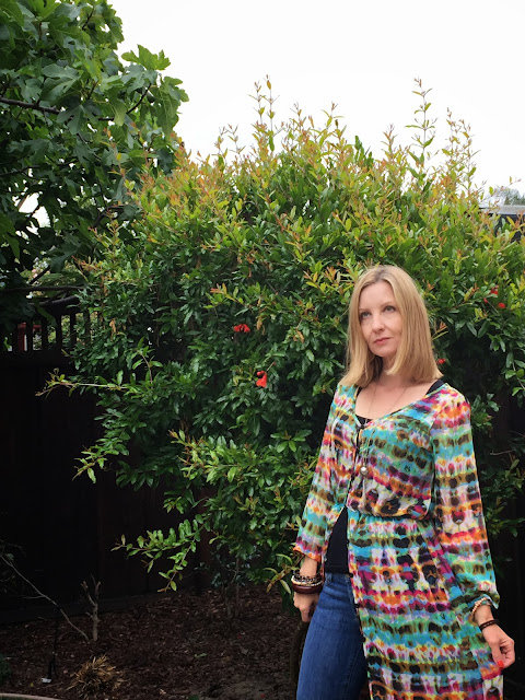 boho over 40, wearing a dress as a coat, California casual, showinbuy review