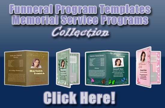 Funeral memorial program template for Word