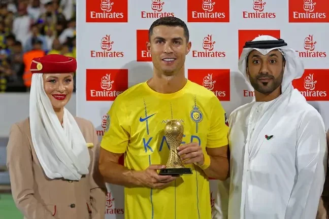 Fans joke about Cristiano Ronaldo's 'World Cup' trophy for winning Player of the Match