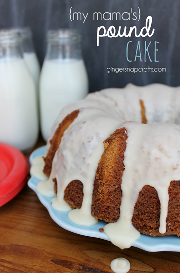 {my mama's} Pound Cake at GingerSnapCrafts.com #recipe   #milk_thumb