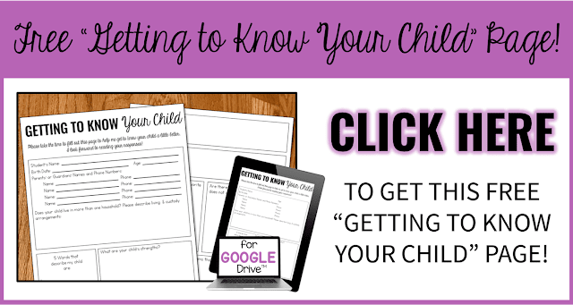 Free "Getting to Know Your Child" resource for parents.