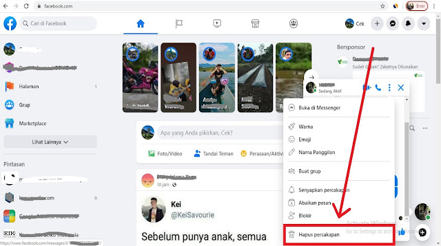 Cara Menghapus Semua Pesan Di FB Lite Dengan Cepat Tanpa Aplikasi