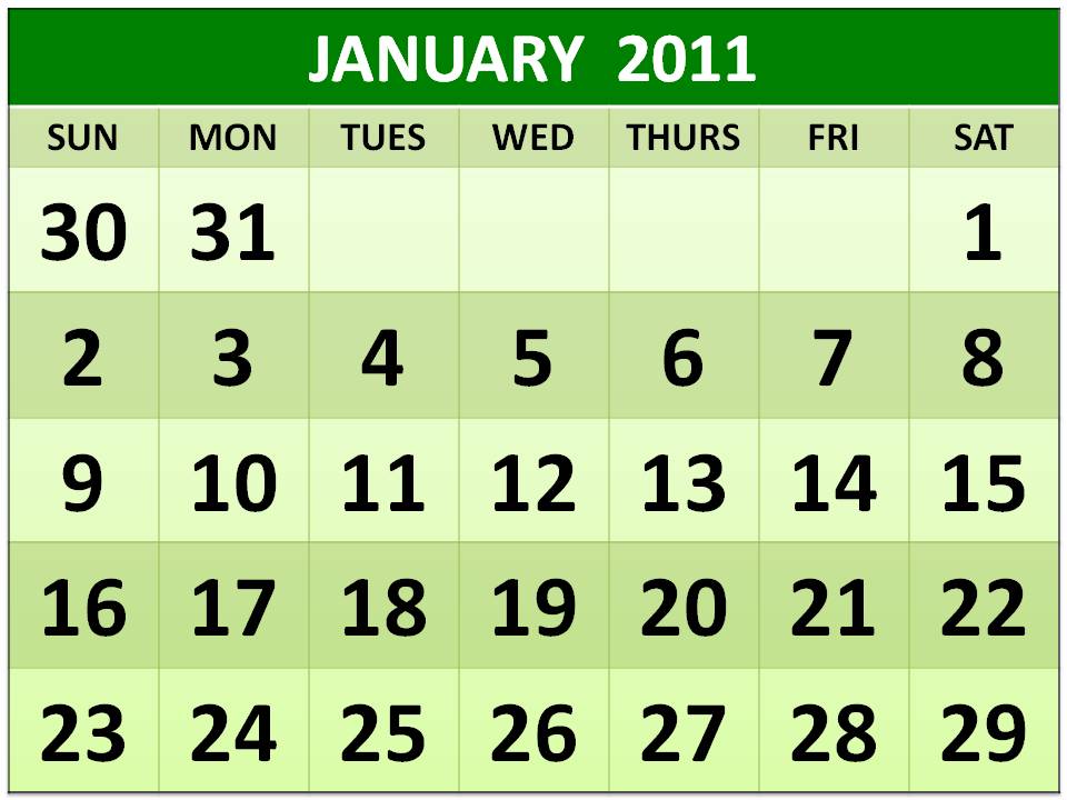 On this website you can find : Free January 2011 Calendar Printable / 2011 