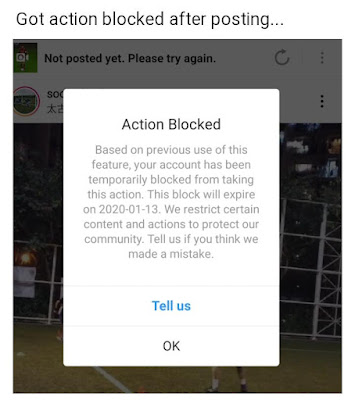 Action Block By Instagram Example