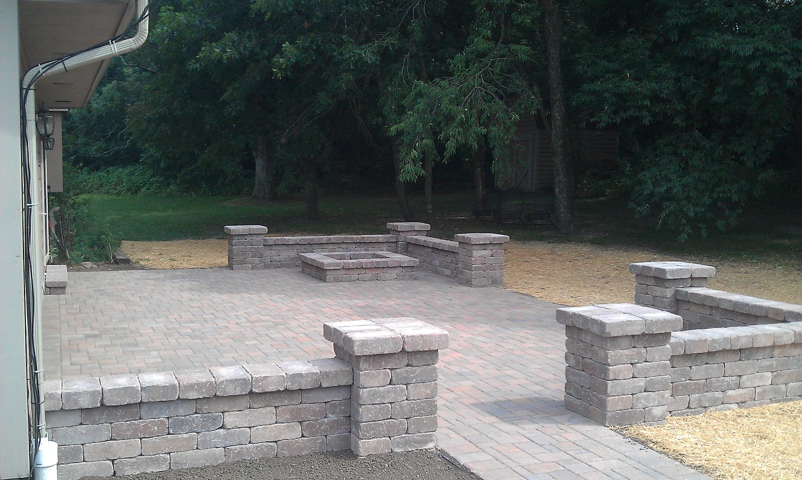 Wonderful Backyard Patio With Firepit