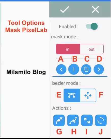 Cara masking pada objek di layer aplikasi pixellab untuk menyembunyikan objek pada layer dengan Mask tool pixellab