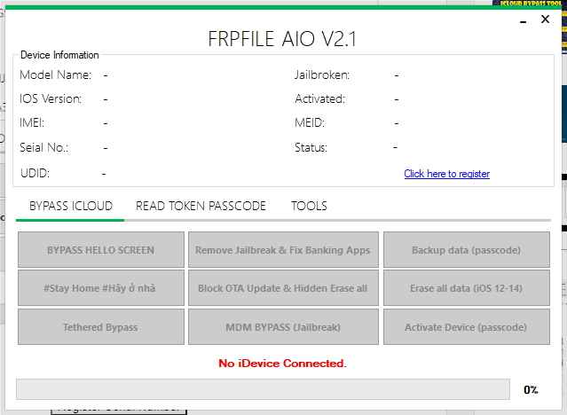 [BYPASS] FRPFILE AIO V2.1 Fix Full Hello Screen, Passcode IOS 14.5.1