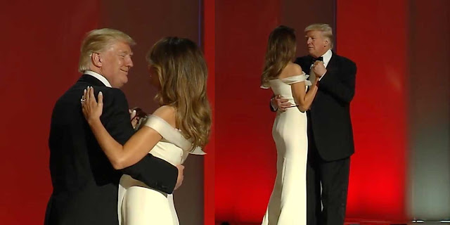 PRESIDENT DJT AND FIRST LADY  MEL AT THE BALL