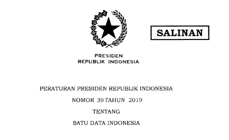 Download Perpres No. 39 Tahun 2019 tentang Satu Data Indonesia