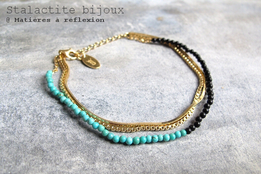 SOLDES Stalactite bracelet turquoise