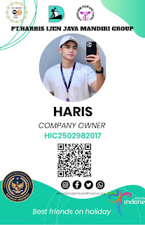 Employee identification card I GUSTI HARIS PRADANA SH / MUHAMAD ABDUL HARIS SH ,OWNER HARRIS IJEN JAYA MANDIRI GROUP