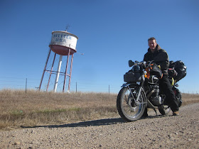 britten USA, leaning water tower, cross country trip