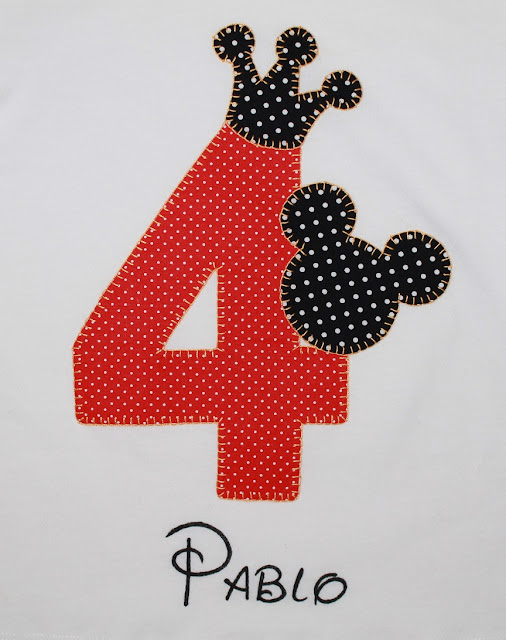 camiseta cumpleaños mickey 4 años