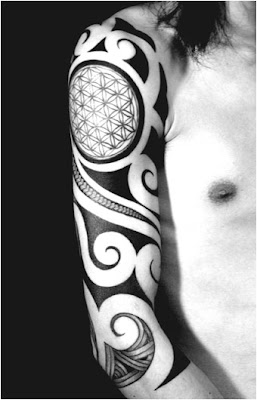 black tattoo, black sleave tattoo