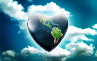 3D Heart of World wallpaper