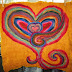 Global Heart - Hand Felted Art Piece