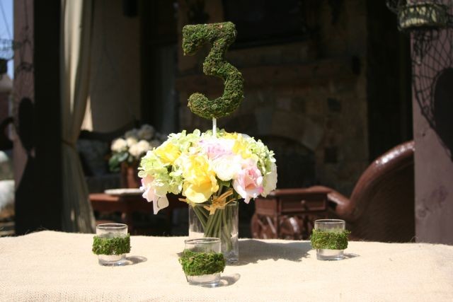 Moss Decorations from Dream Green Weddings