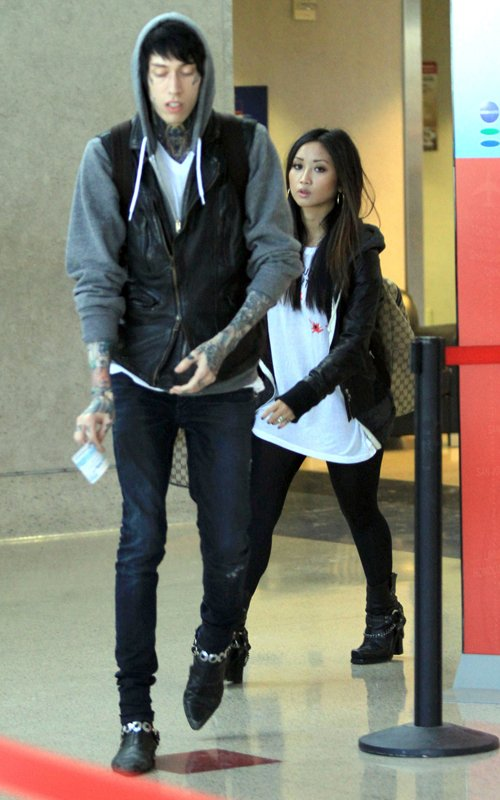 Brenda Song Trace Cyrus LAX Lovers
