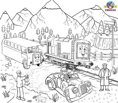 Worksheets Free Printable activities Kids coloring pages Thomas & friends Diesel Bertie the bus