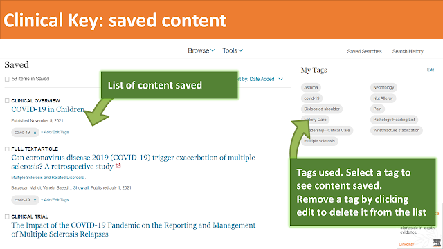 an example of saved content with tags