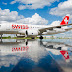Swiss Global Air Lines Bombardier CS100 on Water Reflection
