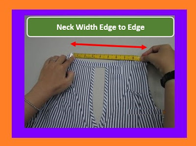 how to measure garment neck width