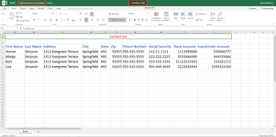 إنشاء جدول بيانات Excel