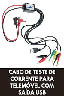 cabos de teste de corrente para telemóvel com saída de alimentação