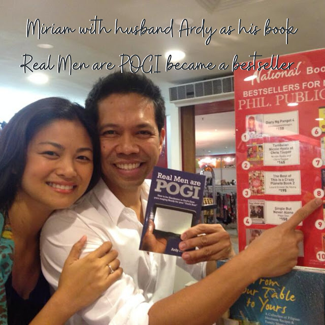 ardy and miriam with book real men are pogi