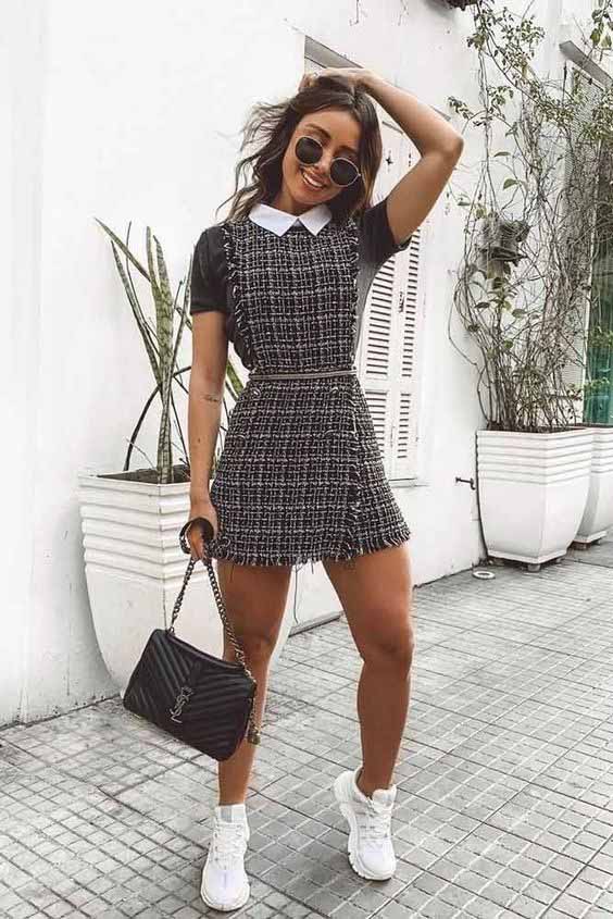 7 ideias de looks estilosos com vestido e tênis