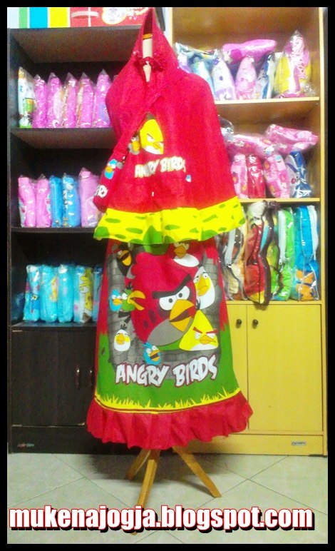 Mukena Anak Karakter Angry Bird Merah