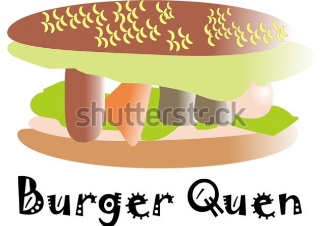 cartoon illustration burger