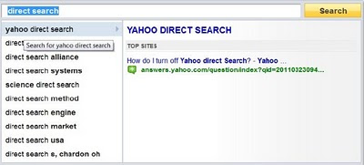 Yahoo Direct Search Curiosity