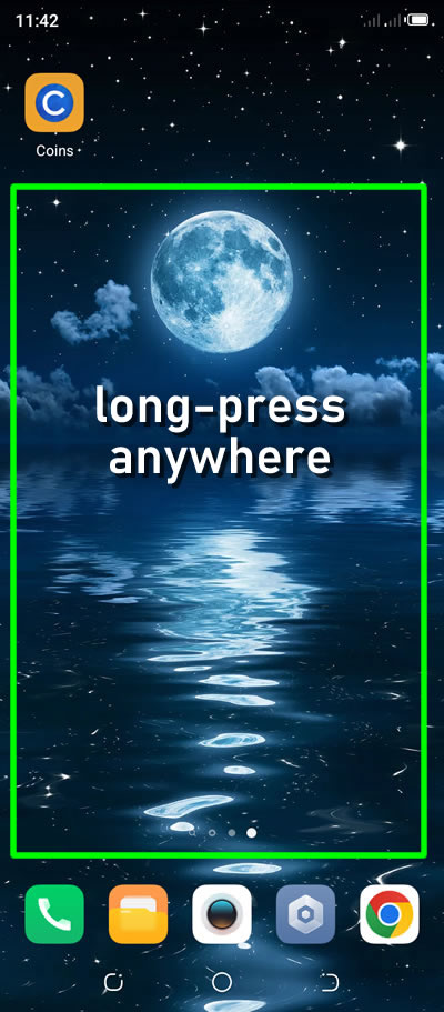 long-press screen android