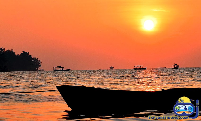 panorama senja wisata pulau tidung