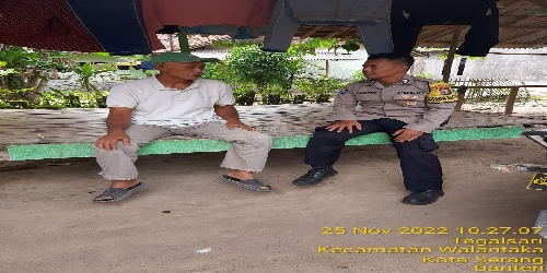 Patroli Kewilayahan, Bhabinkamtibmas Polsek Walantaka Polresta ,Serang Kota Sambangi Warga