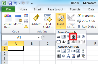 Cara Membuat Tombol Spin Di Lembar Kerja Excel