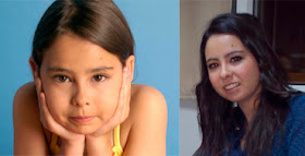Antes y después de la actriz Yaiza Esteve, ahora estudiante universitaria