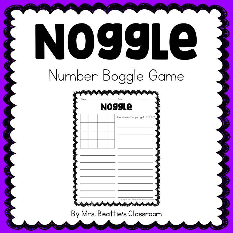 Number Boggle FREEBIE