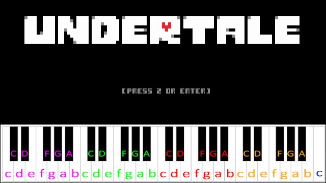 Start Menu (Undertale) Piano / Keyboard Easy Letter Notes for Beginners