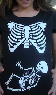 Skeleton Xray Maternity Top Halloween