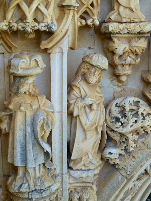 Detalle de la fachada de la iglesia del Convento de Cristo en Tomar