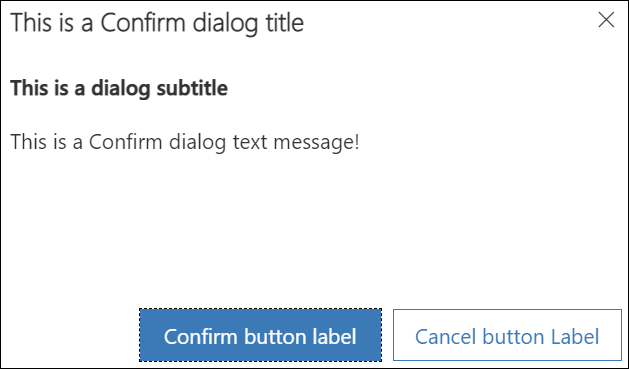 Confirm Dialog